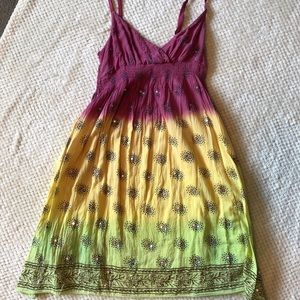 Spaghetti strap handkerchief midi dress size L